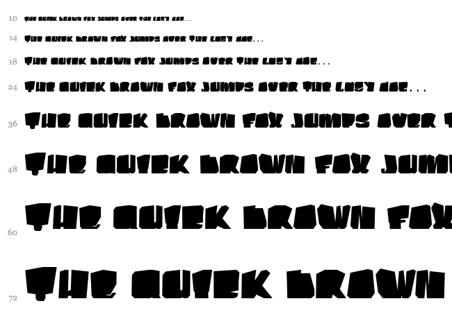 Kosmo Cat font waterfall